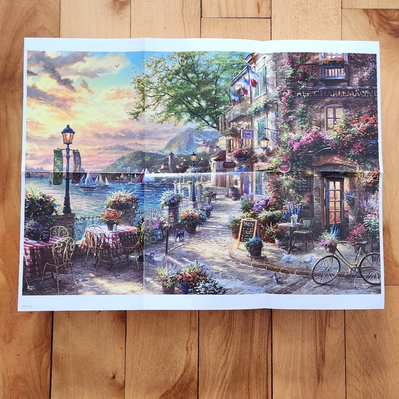 Thomas Kinkade French Riviera Café 2000 Piece Jigsaw Puzzle - Picture 6 of 7
